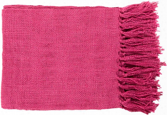 Tilda Throw Blankets In Bright Pink Color By Surya