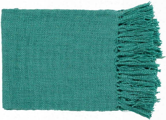 Tilda Throw Blankets In Emerald Color By Surya