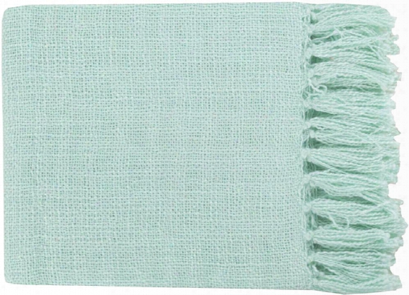 Tilda Throw Blankets In Mint Color By Surya