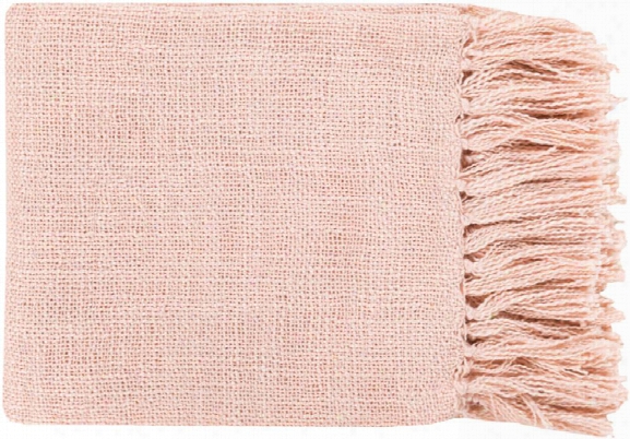 Tilda Throw Blankets In Pale Pink Color By Surya