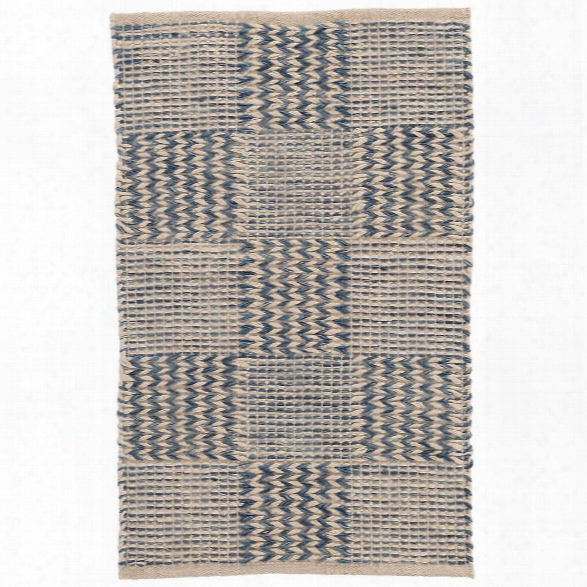 Tiles Blue Woven Jute Rug By Dash Albert