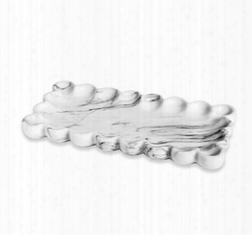 Bliss Scalloped Arabescato Large Tray Design By Interlude Home