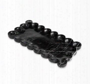 Bliss Scalloped Onyx Large Tray Design By Interlude Home