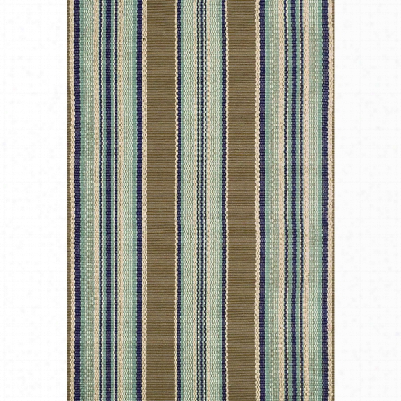 Blue Heron Stripe Indoor/outdoor Rug Design By Dash & Albert