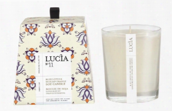 Blue Lotus & Sicilian Orange Candle Design By Lucia