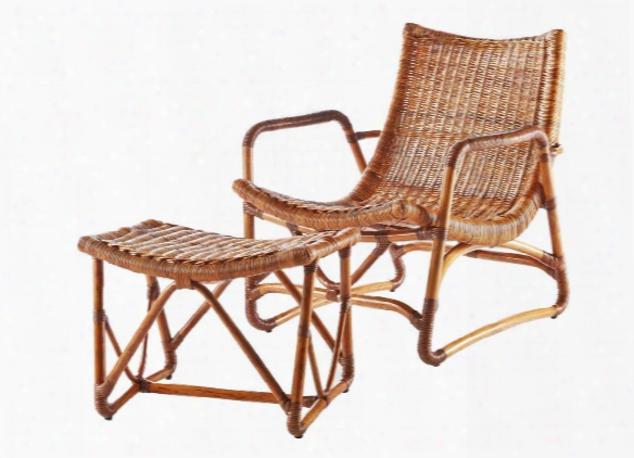 Bodega Lounge Chair & Ottoman In Natural Design By Selamat