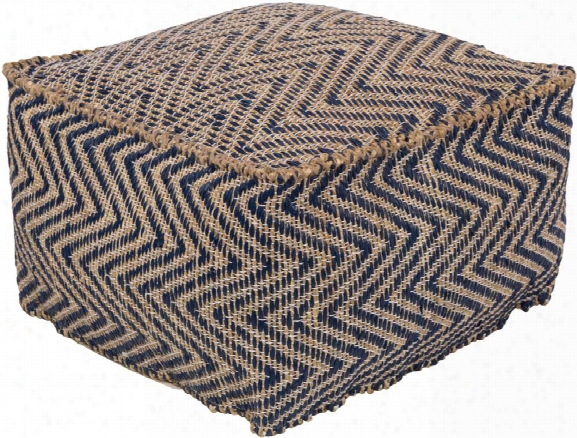 Bodega Plastic Pouf In Navy And Khaki Color