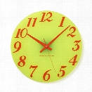 Type Maru Clock in Orange design by Lemnos
