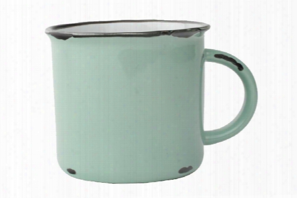 Tinware Mug In Pea Green Design By Canvas