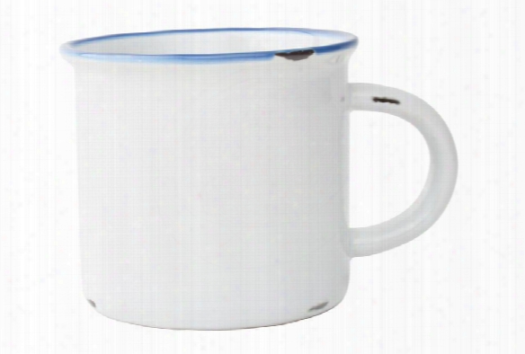 Tinware Mug In White Design By Canvas