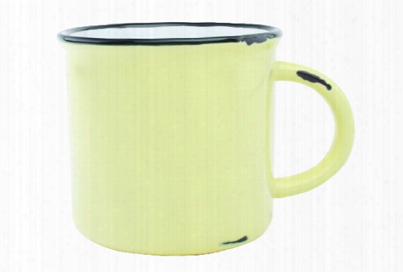 Tinware Mug In Yellow Design By Canvas