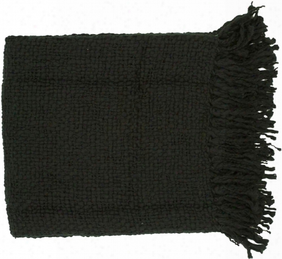 Tobias Throw Blankets In Black Color By Surya
