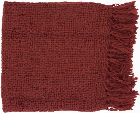 Tobias Throw Blankets In Garnet Color By Surya