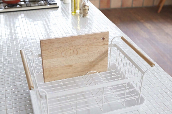 Tosca Dish Drainer Rack In White Design By Yamazaki