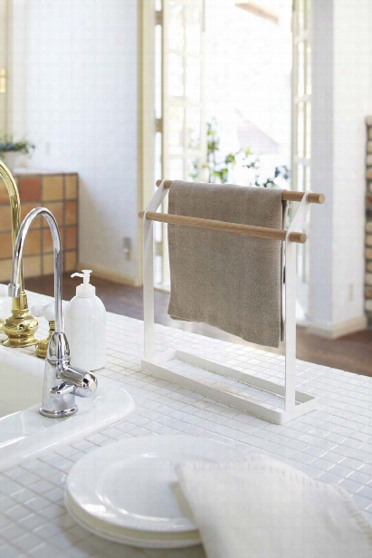 Tosca Dish Towel Hanger In White Design By Yamazaki
