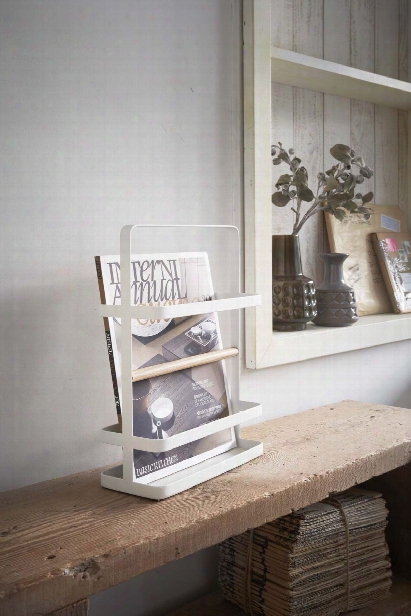 Tosca Magazine Rack In White Design By Yamazaki