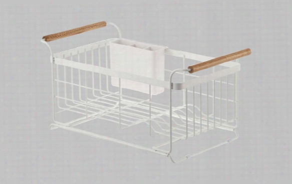 Tosca Over-the-sink Dish Drainer Rack In White Design By Yamazaki