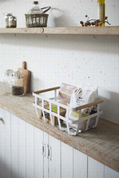 Tosca Storage Basket In White Design By Yamazaki