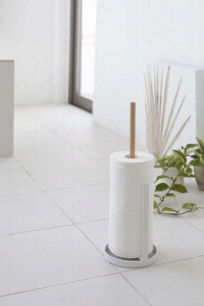 Tosca Toilet Paper Stand In White Design By Yamazaki