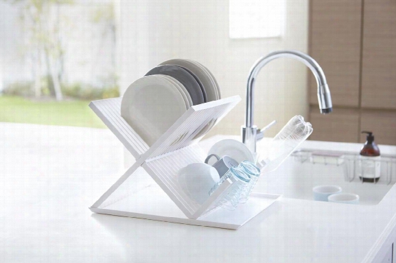 Tower X-shaped Dish Drainer Rack In Various Colors Design  By Yamazaki