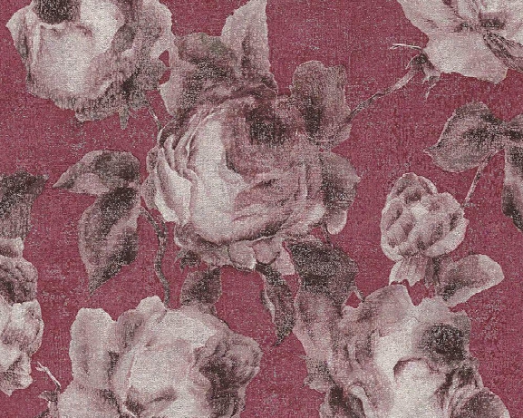 Traditional Floral Wallpaper In Reds And Grey Design By Bd Wall