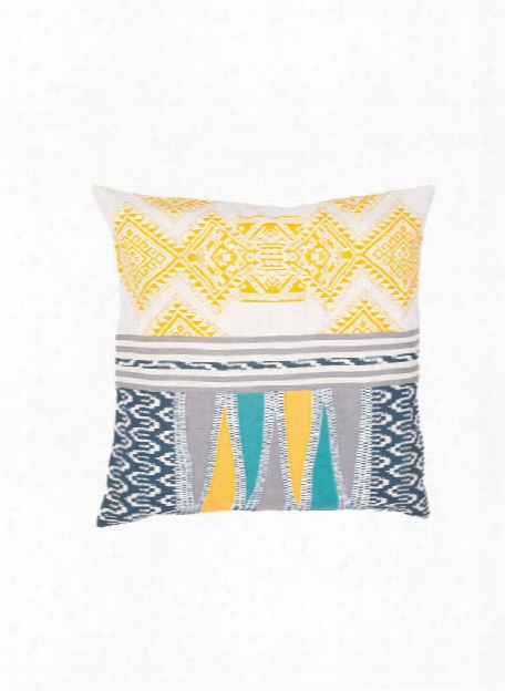 Traditions Made Pillow In Birch & Golden Rod Design By Jaipur