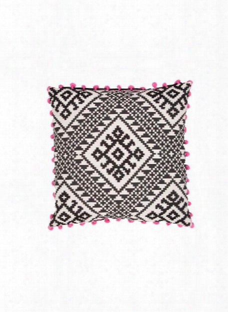Traditions Made Pillow In Cement & Pirate Black Design By Jaipur