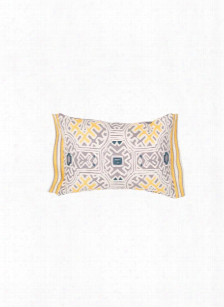 Traditions Made Pillow In Golden Rod & Baltic Design By Jaipur