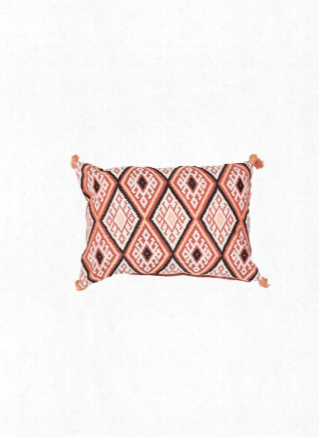 Traditions Made Pillow In Red Ochre & Cement Design By Jaipur