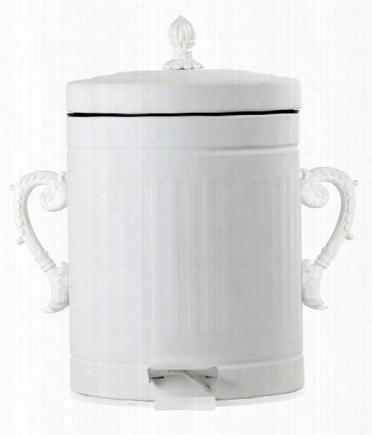 Trash Chic Metal Trash Can In White Design By Seletti