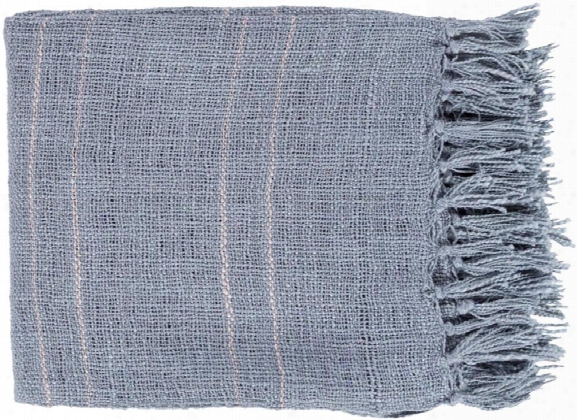 Traveler Throw Blankets In Denim Color By Surya