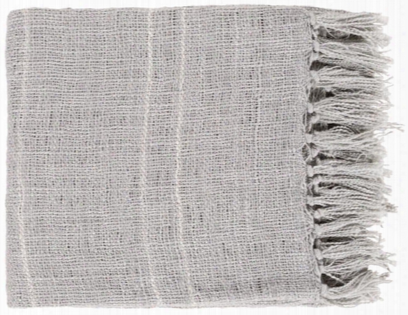 Traveler Throw Blankets In Silver Gray Hue By Surya