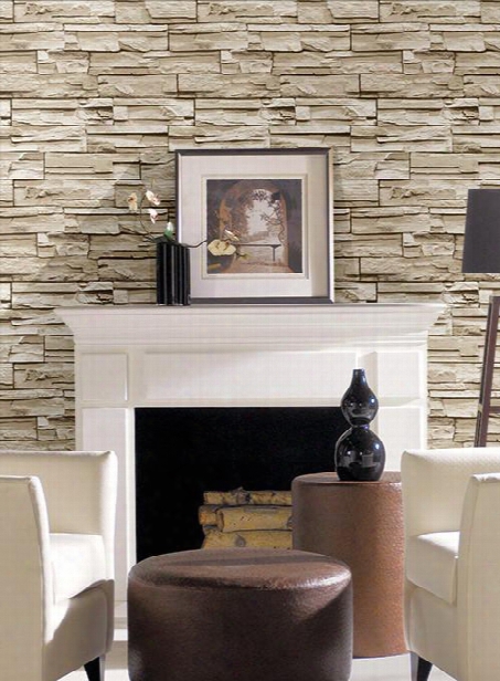 Travertine Wallpaper In Grey, Cream, And Beige Design By York Wallcoverings