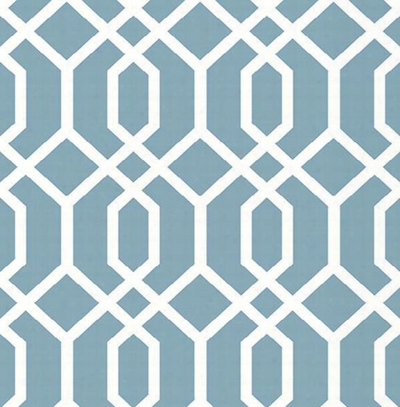 Trellis Blue Montauk Wallpaper From The Essentials Collection By Brewster Home Fashions