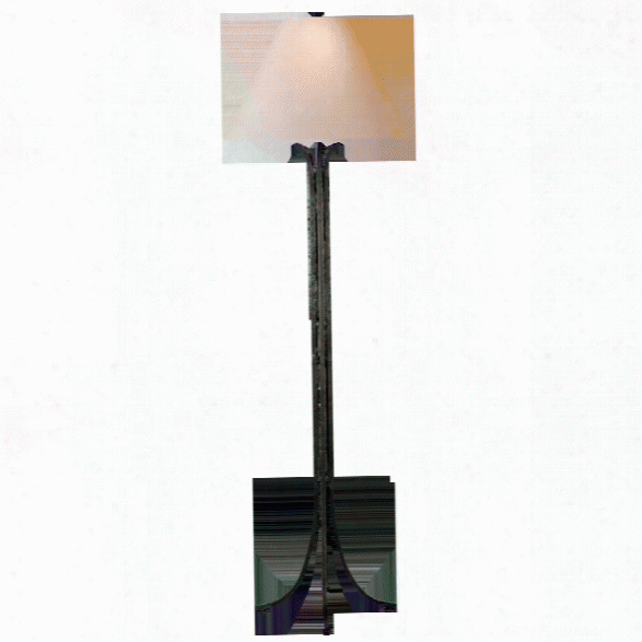 Tremayne Floor Lamp In Aged Iron W/ Natu Ral Paper Shade Design By E. F. Chapman