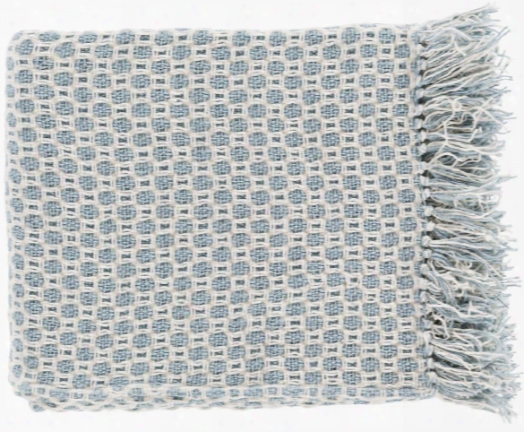 Trestle Throw Blankets In Denim Color By Surya