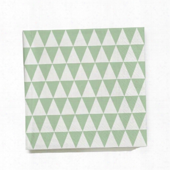 Triangle Paper Napkin In Green Design By Ferm Living