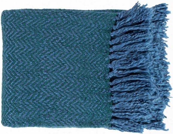 Trina Throw Blankets In Bright Blue Color By Surya