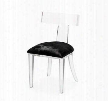 Tristan Klismos Black Hide Chair Design By Interlude Home