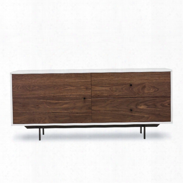 Tucker 2 Drawer Media Cabinet In Walnut