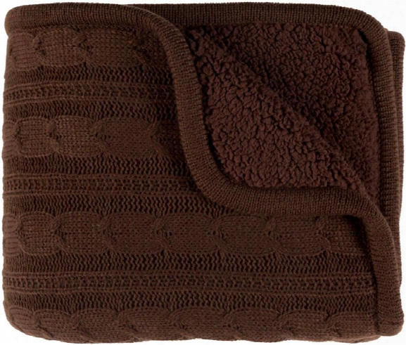 Tucker Throw Blankets In Dark Brown Color By Surya