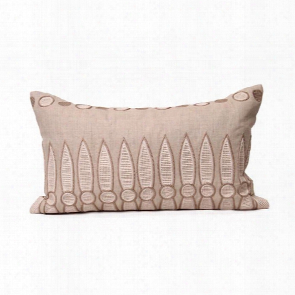 Tuftu Pillow In Stone & Cream Design By Bliss Studio