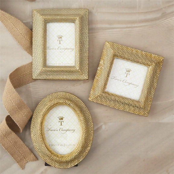 Tuileries Golden Dots Photo Frame In Assorted Shapes Design By Twos Company