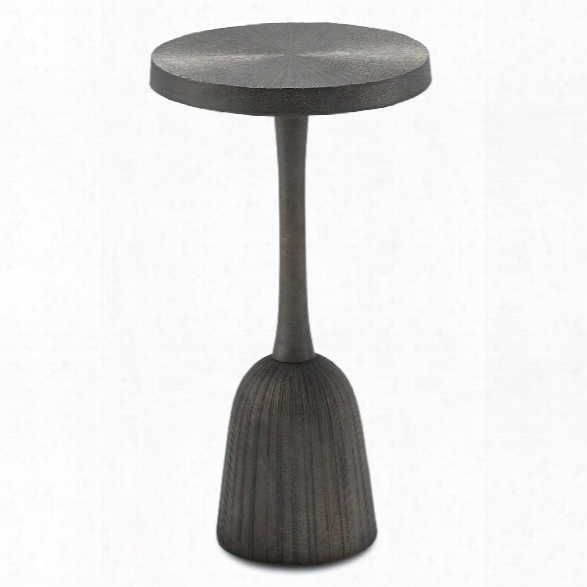 Tulee Accent Table In Antique Black Design By Currey & Company