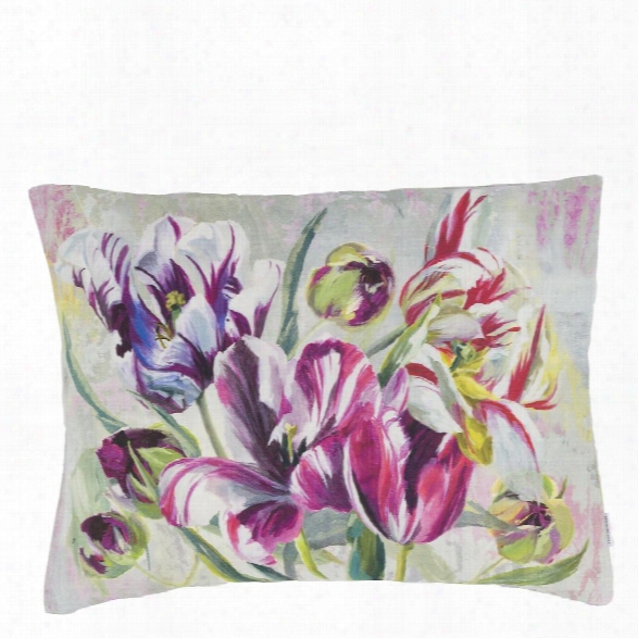 Tulipa Stellata Fuchsia Decorative Pillow Design By Designers Guild