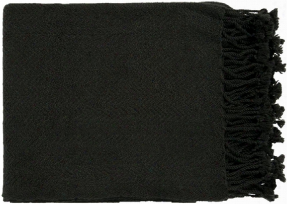 Turner Throw Blankets In Black Color By Surya