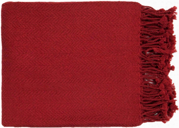 Turner Throw Blankets In Bright Red Color By Surya