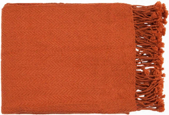 Turner Throw Blankets In Burnt Orange Color By Surya