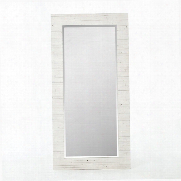 Tuscanspring Floor Mirror In Limestone White