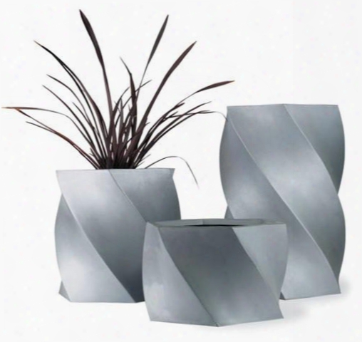 Twisted Planter In Aluminum Design By Capital Garden Products